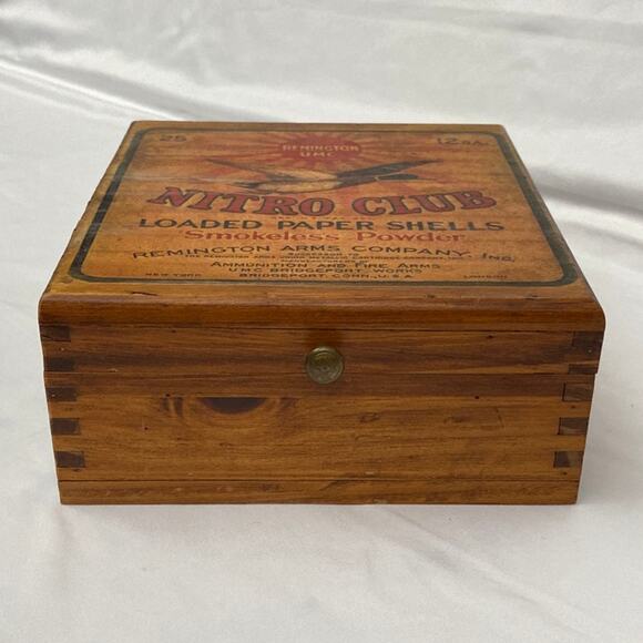 Vintage Editions Remington Nitro Club Loaded Paper Shells Smokeless Powder Box - Picture 5 of 11